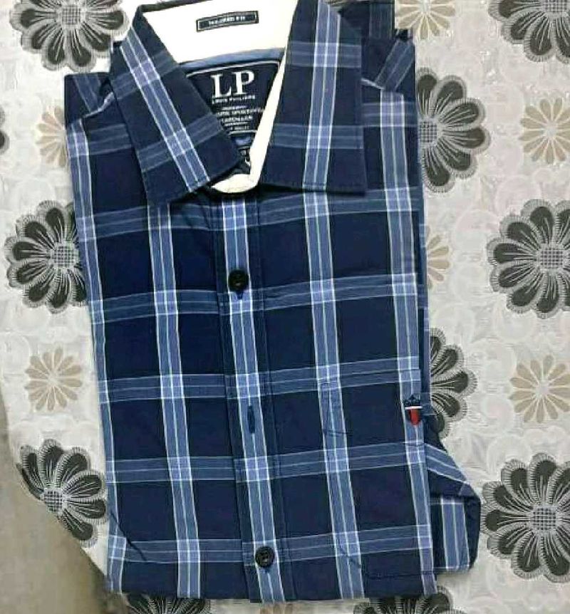 LP Tailored Fit Plaid Shirt Full Sleeves