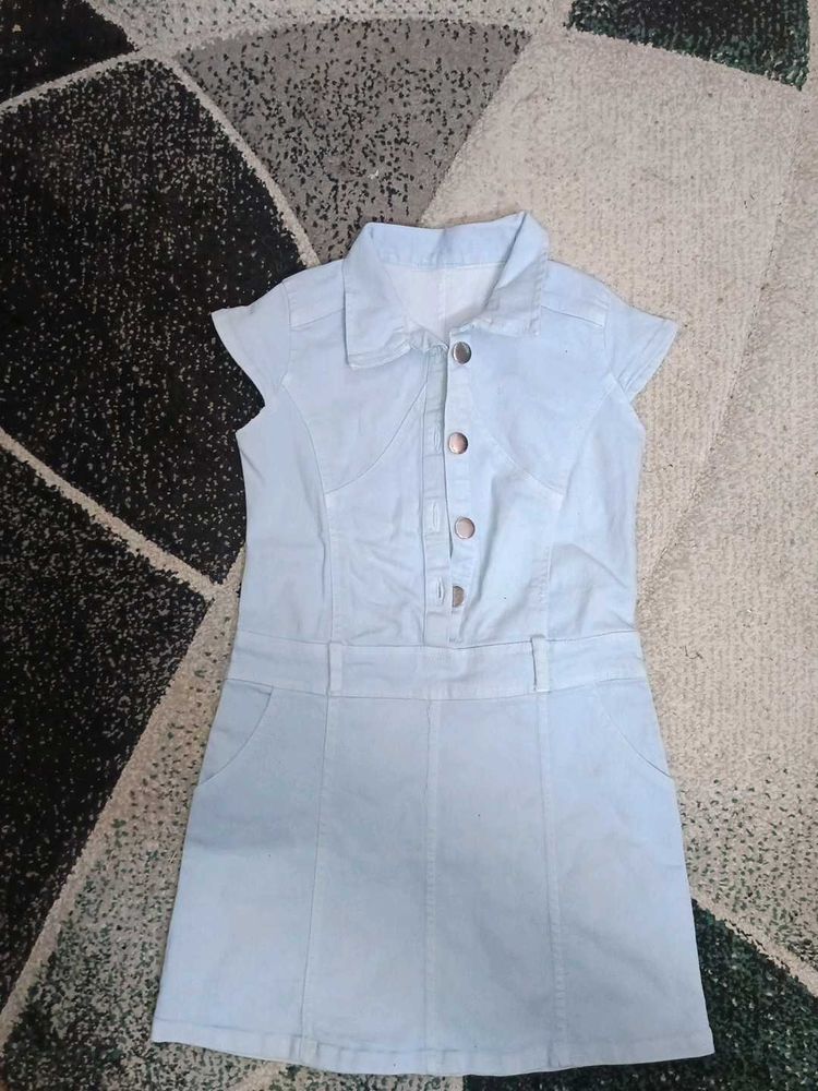 Light Blue Denim Mini Dress