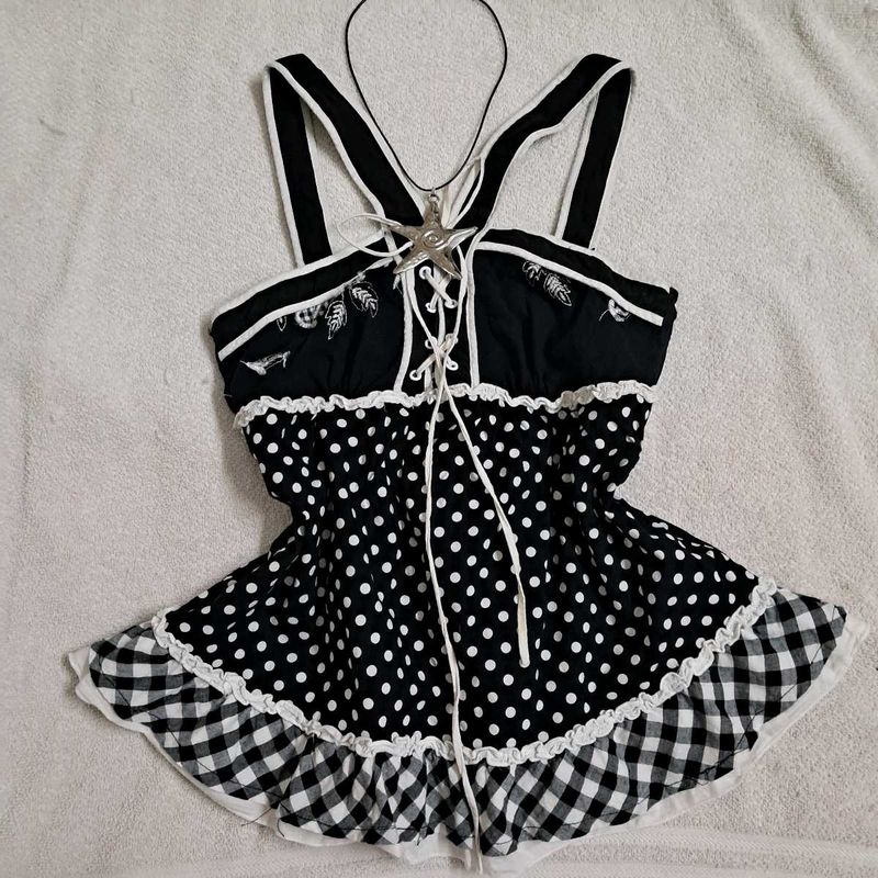 Y2K Vintage Gothic Princess Babydoll Top