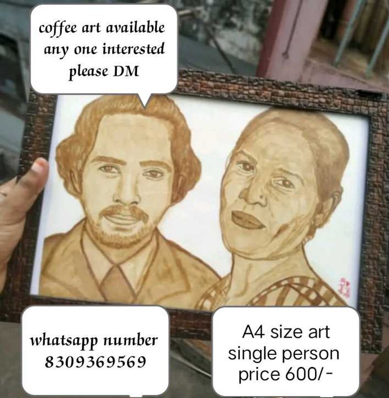 Coffee Art Portrait - A4 Size