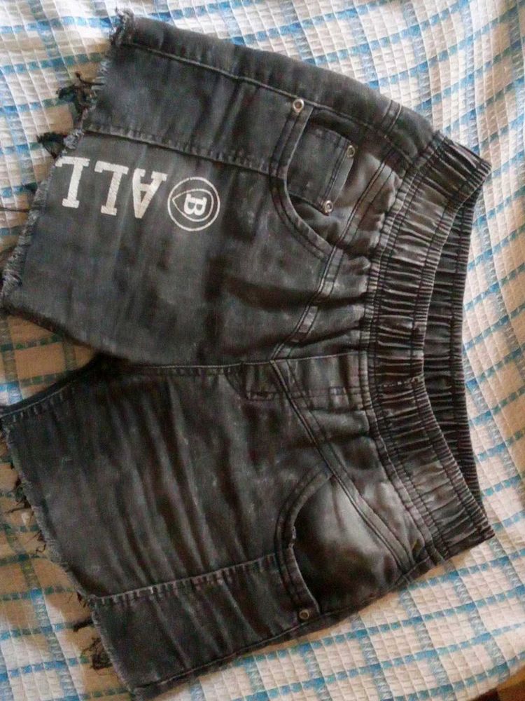 Distressed Denim Shorts