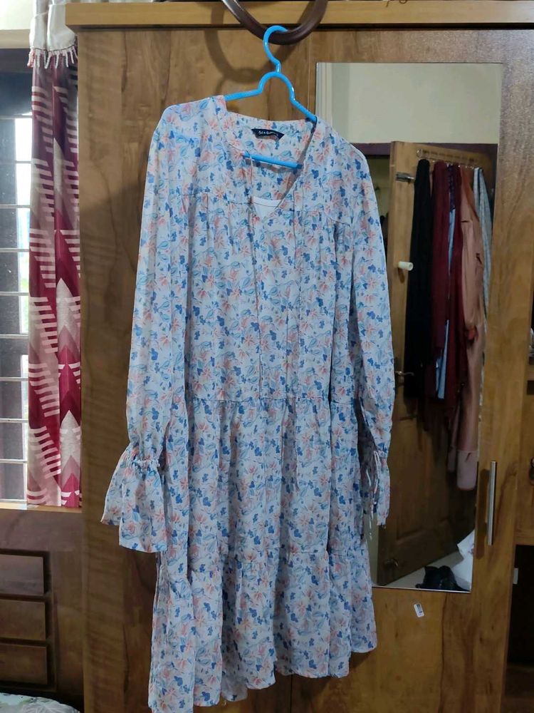Floral Print Dress With Inner