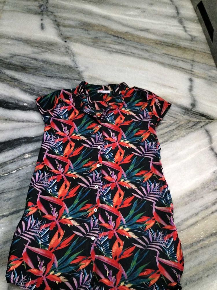 Tropical Print Dress