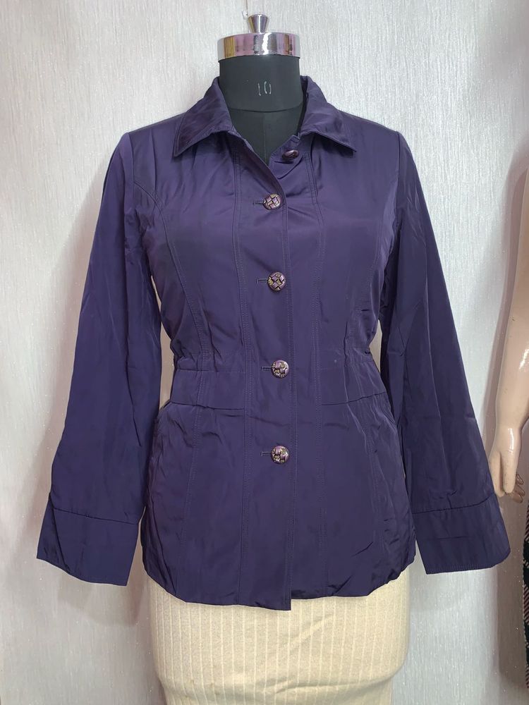 Purple Button-Down Jacket