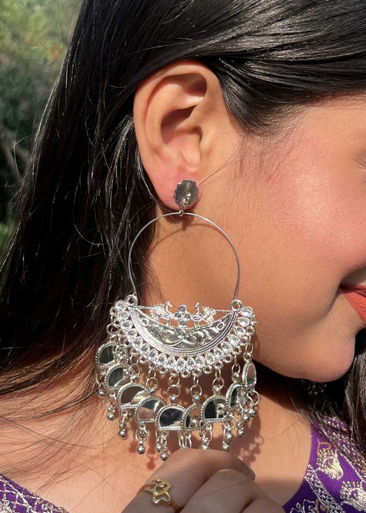 Oxidised Silver Earrings 🌷