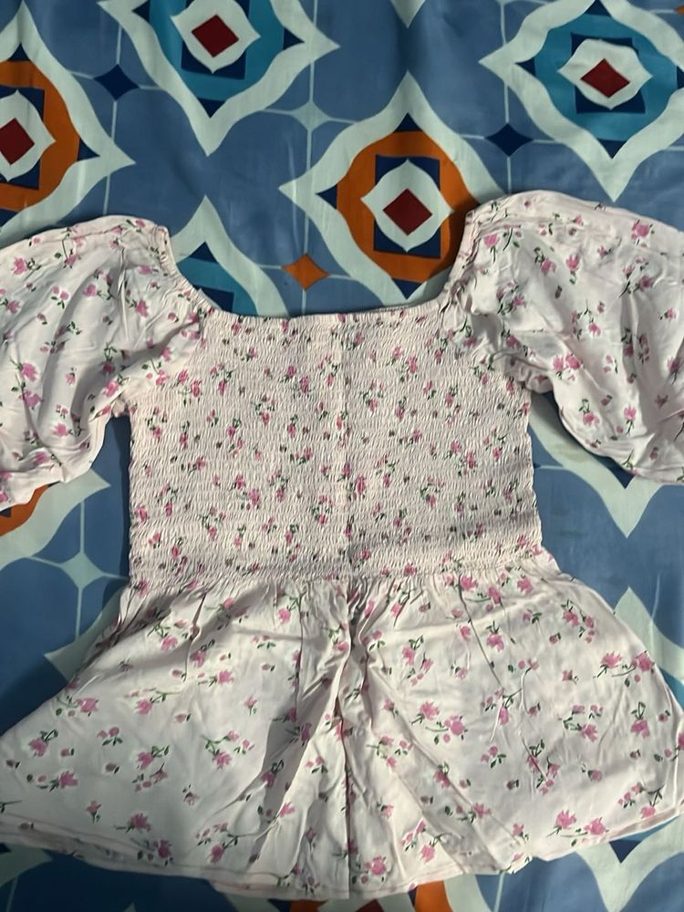 Floral Smocked Top