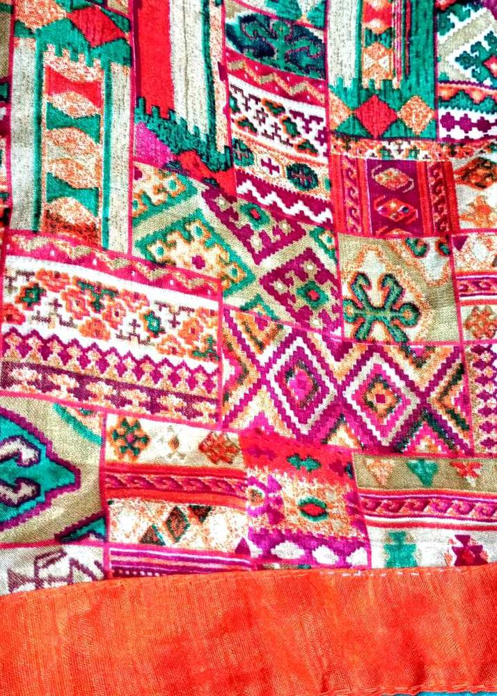 Ethnic Patchwork Saree