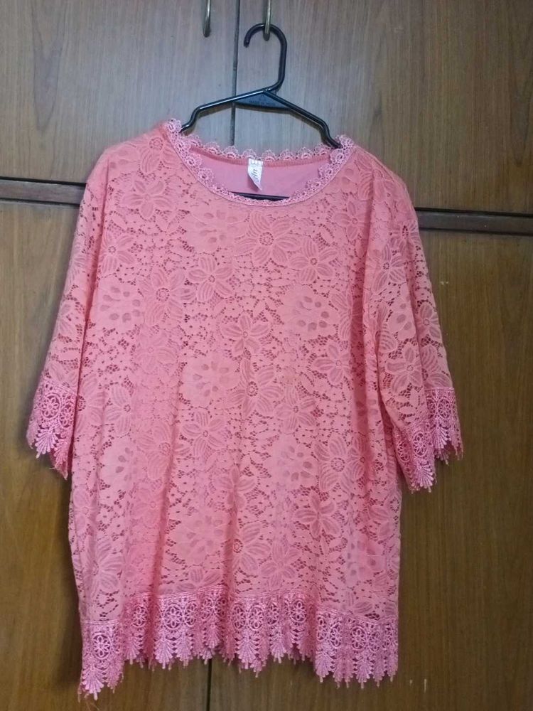 Pink Lace Top