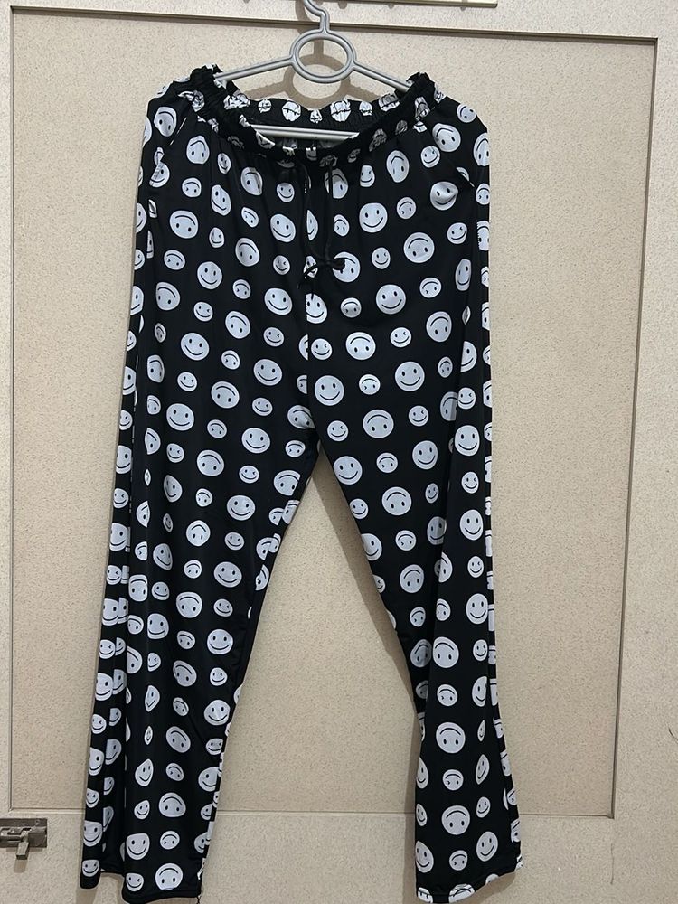 Smiley Face Print Lounge Pants