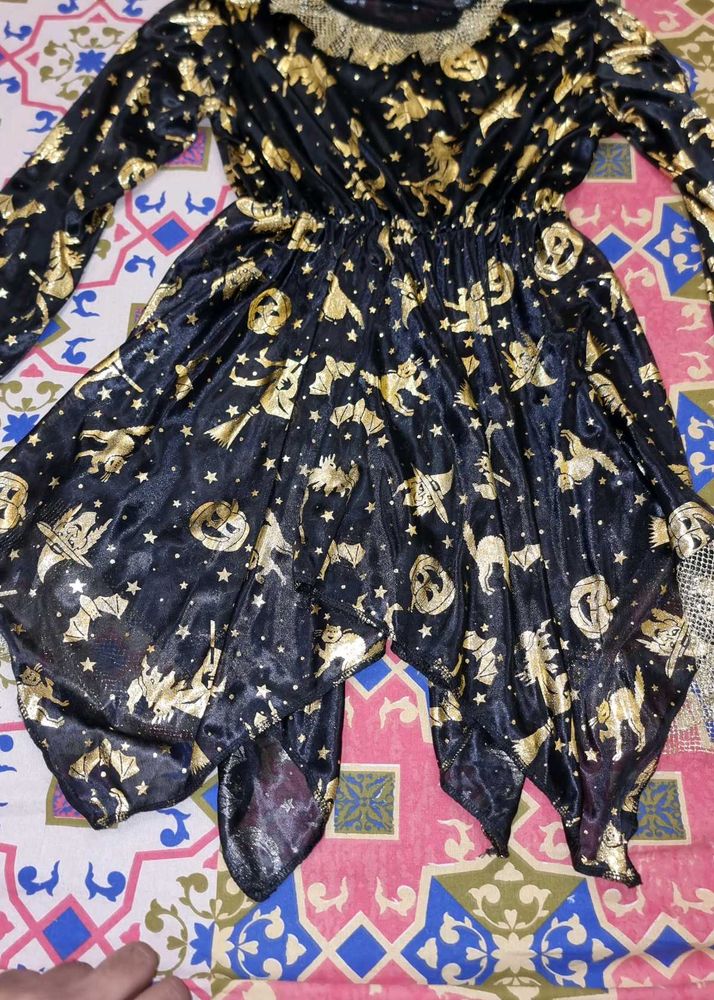 Halloween Witch Dress And Hat