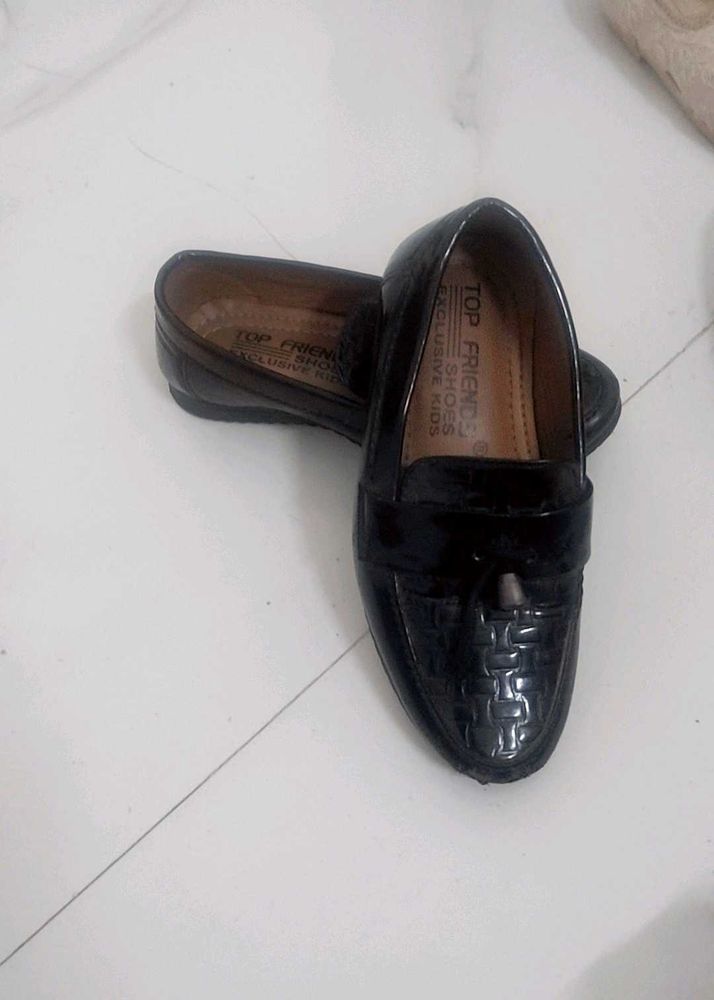 Boys Black Loafers