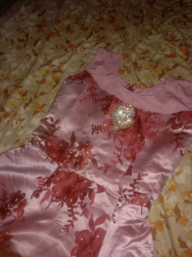 Elegant Floral Pink Gown For Women 💖💅✨