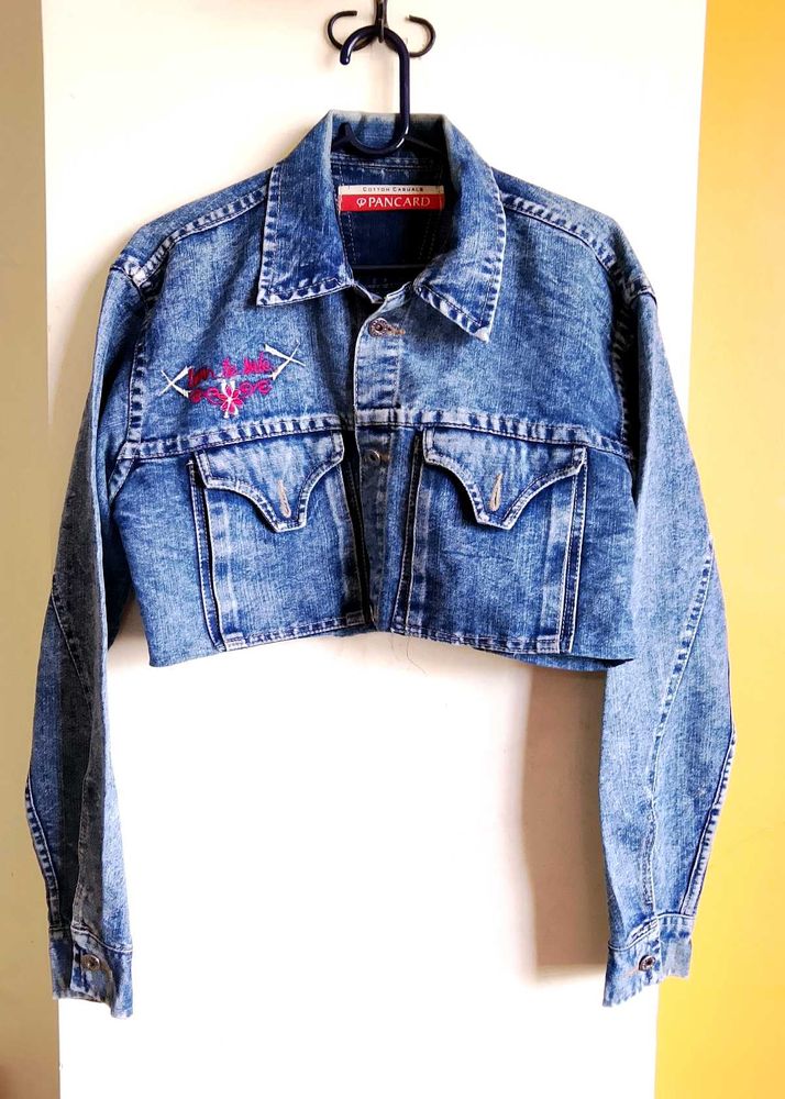 Real Cropped rider Denim jacket