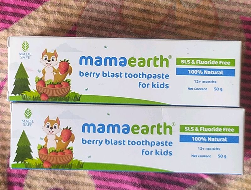 mama earth Berry Blast Toothpaste For Kids Pack 2