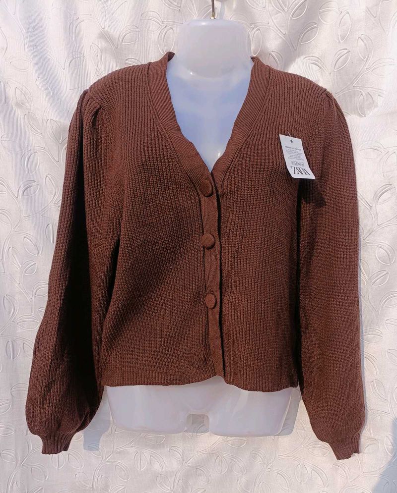 Premium Brown Knit Cardigan 🤎