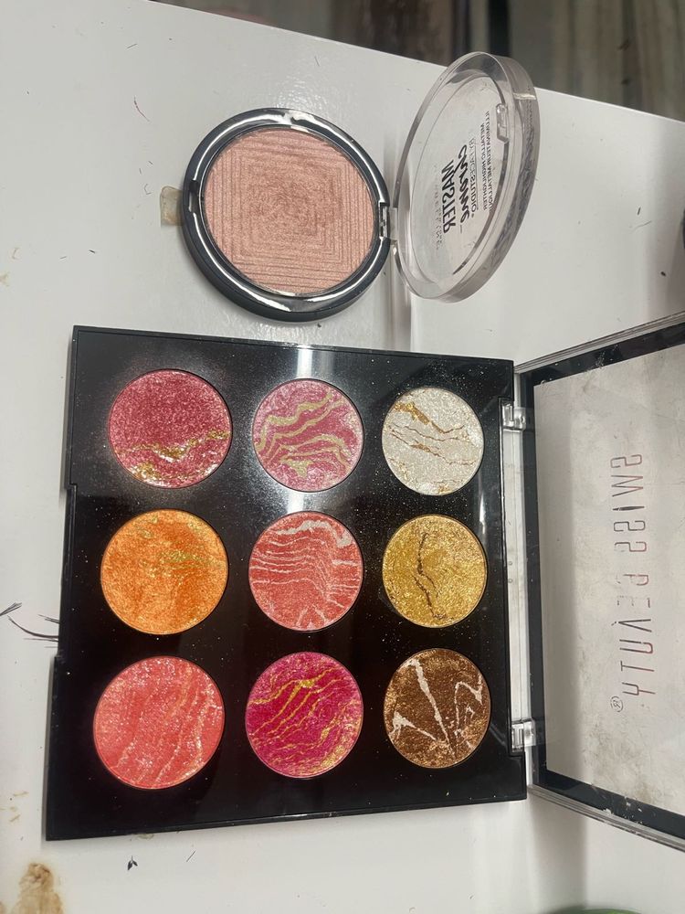 Swiss Beauty Blush &amp;maybline Highlighter
