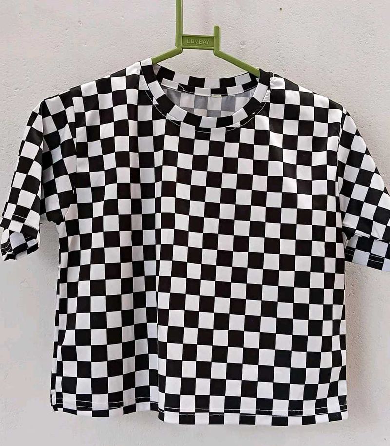 Checkered Crop Top