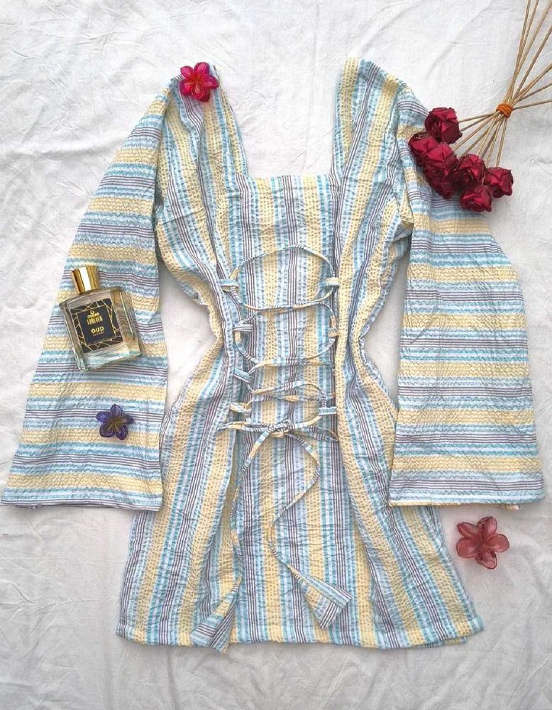 Striped corset back kurti🎀