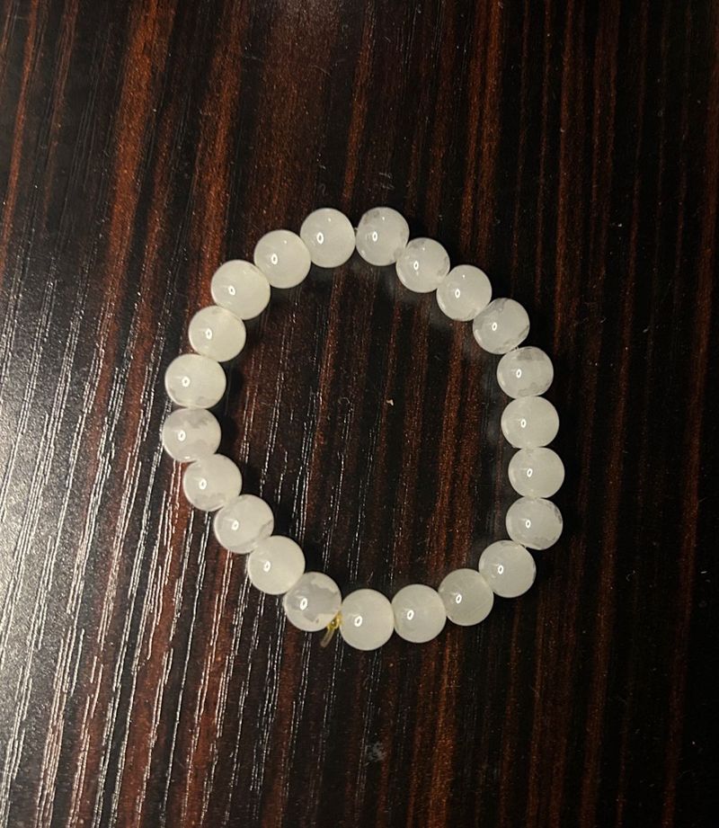 White Beaded Bracelet