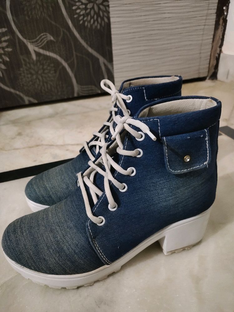 Denim Boots