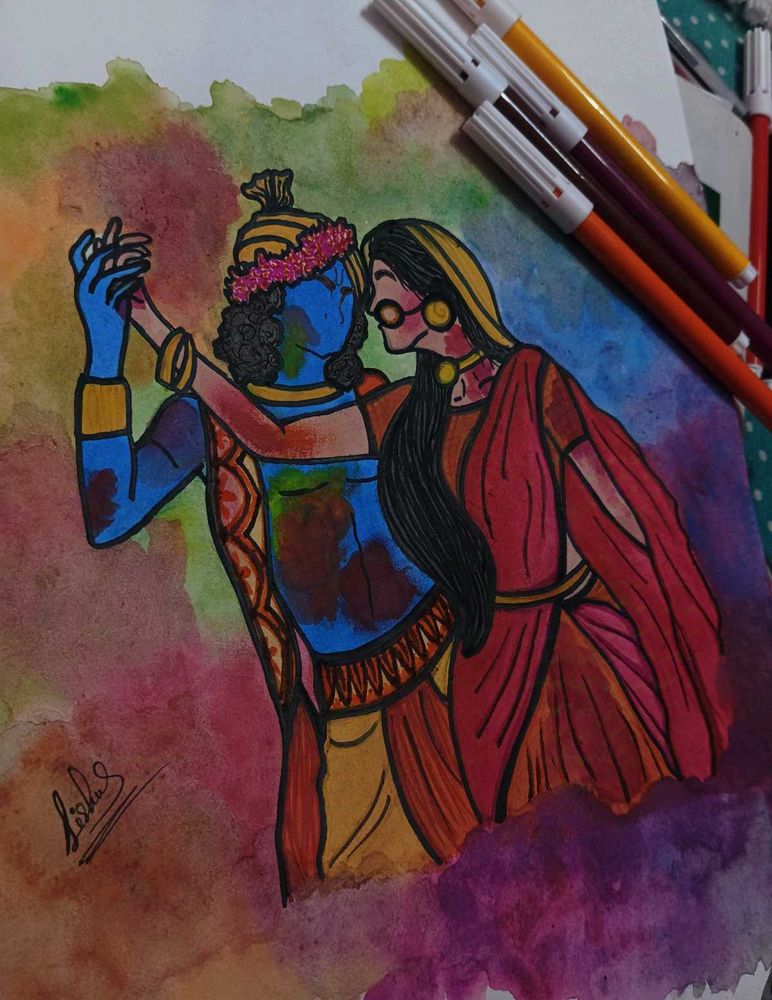 Radhakrishna Drawing