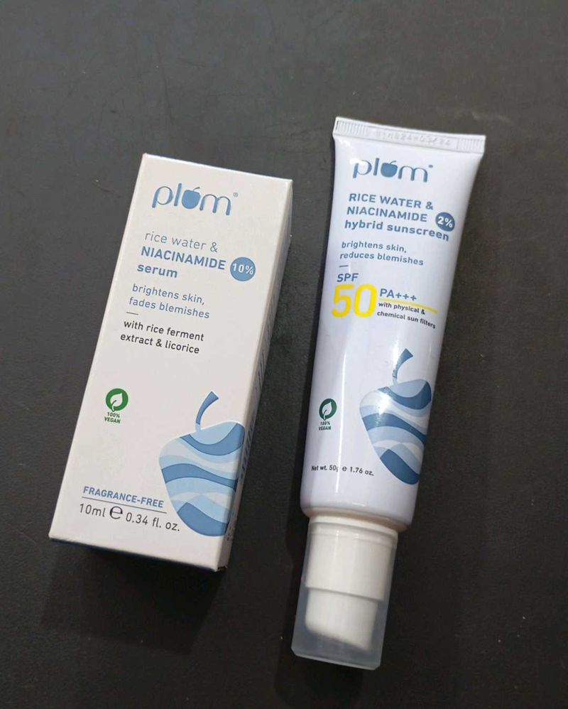 Plum Rice Water &amp; Niacinamide Set