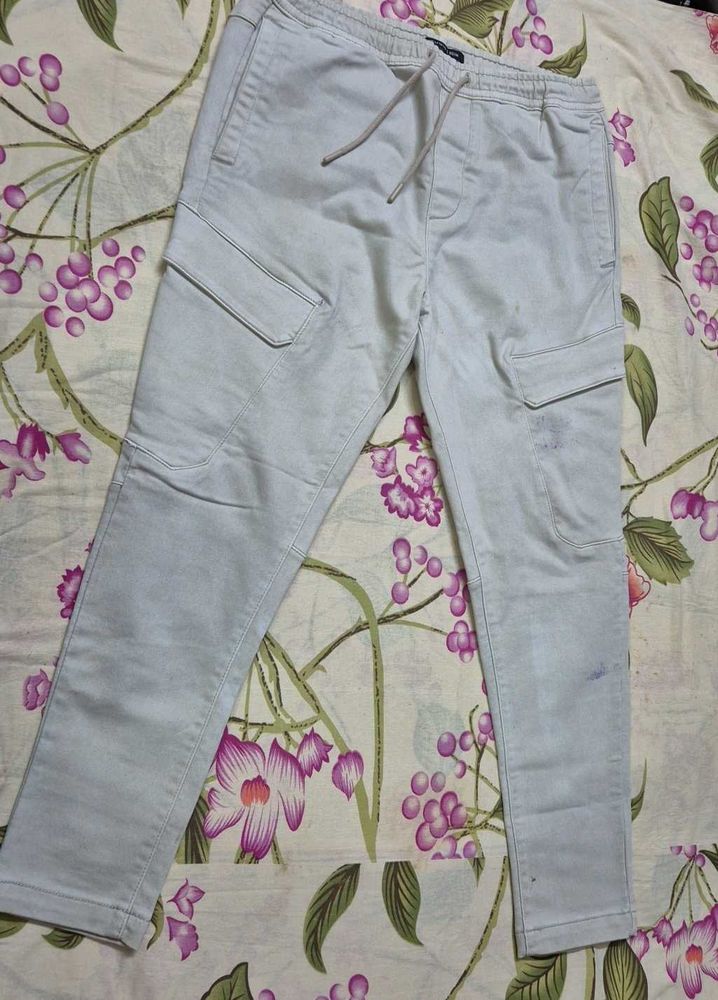 Light Grey Cargo Joggers