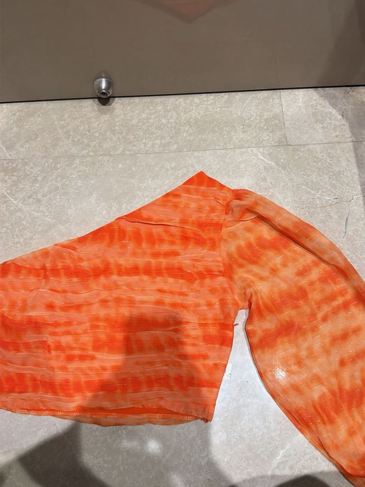 Orange Tie-Dye Dupatta