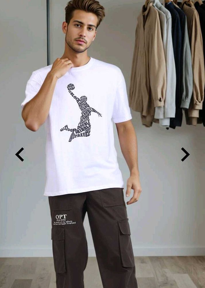 Men&#39;s White Graphic Tee