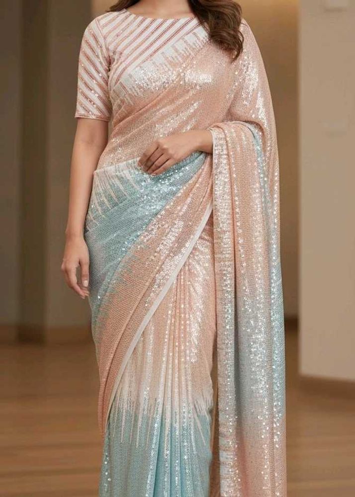 sequent party saree