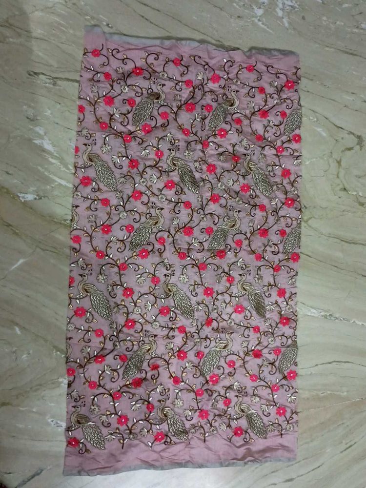 Embroidered Pink Fabric
