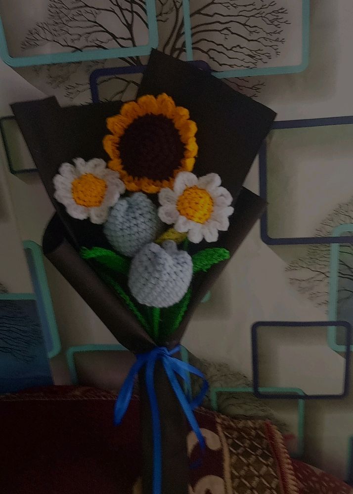 Crochet 🧶 Bouquet Of Multiple Flowers