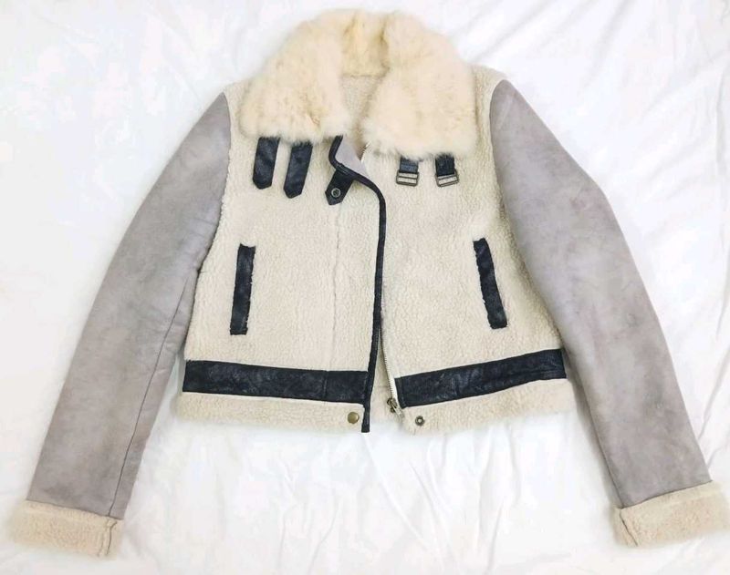 Cute Shearling Moto Jacket