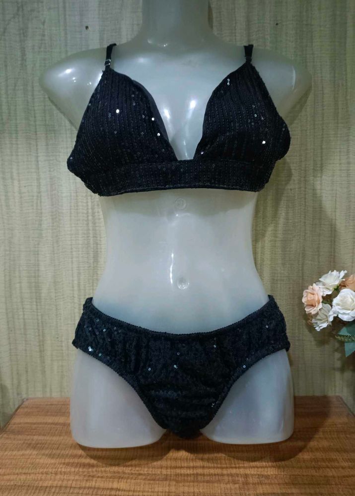 Sparkling Black Bikini Set