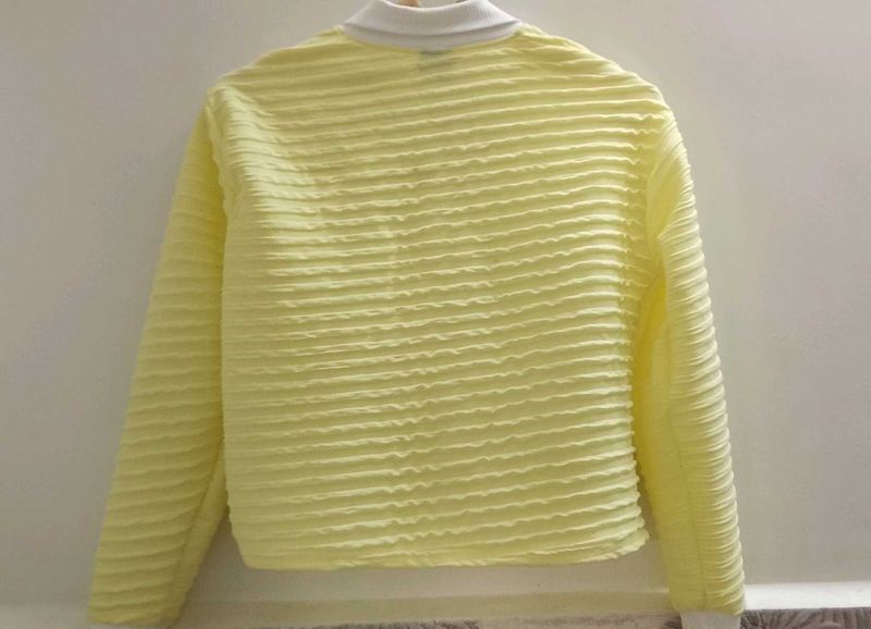 Yellow Textured Jacket