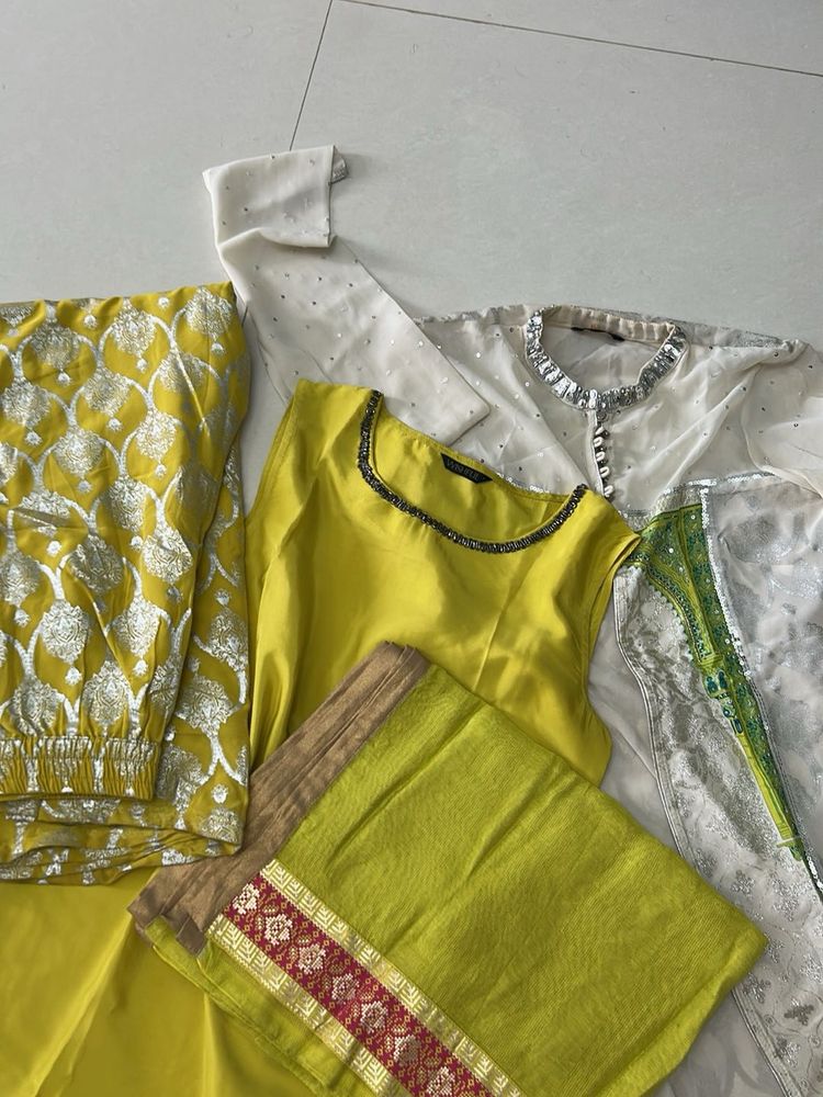 Elegant Pallazo Kurti Jacket Set
