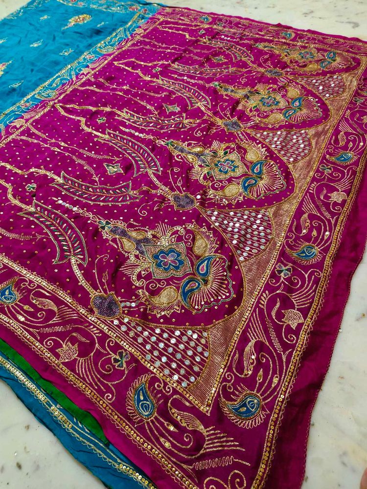 Vintage Aari Tari Work Saree Only Need Dry Clean
