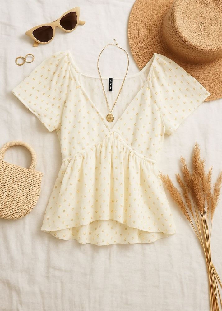 H&amp;m White Cute Top🤍🤍