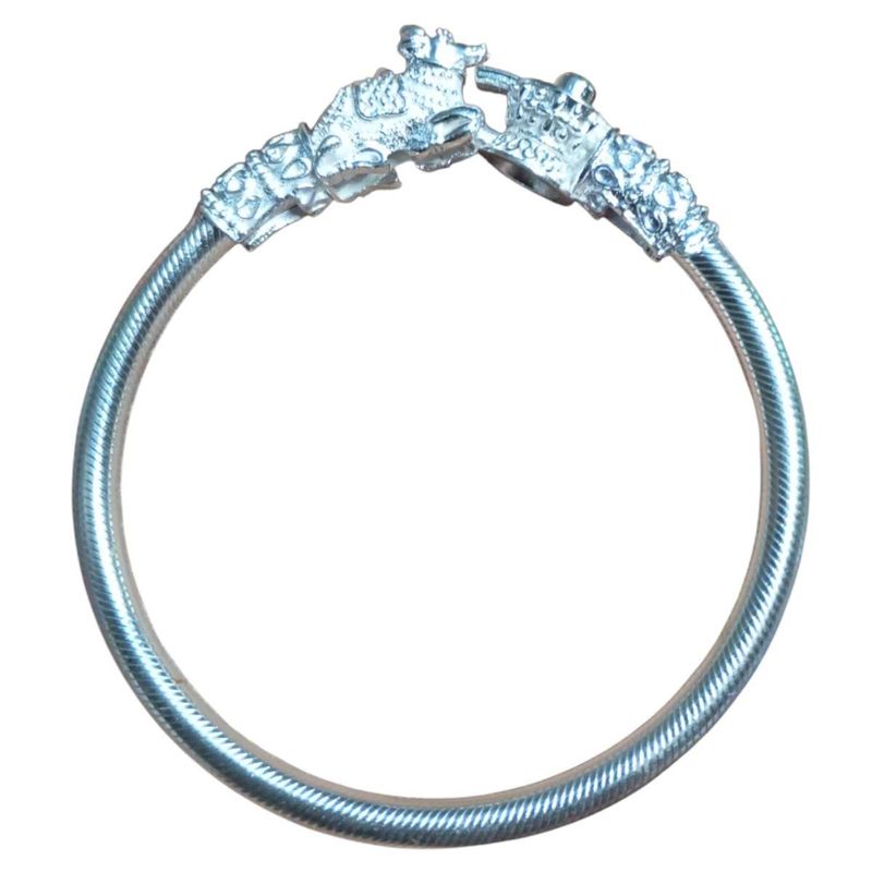Silver Tone Nanthi Sivan Men Bangle.