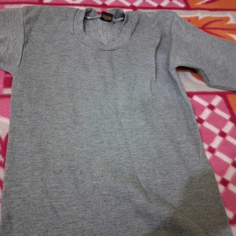 Gray Long Sleeve Thermal Shirt