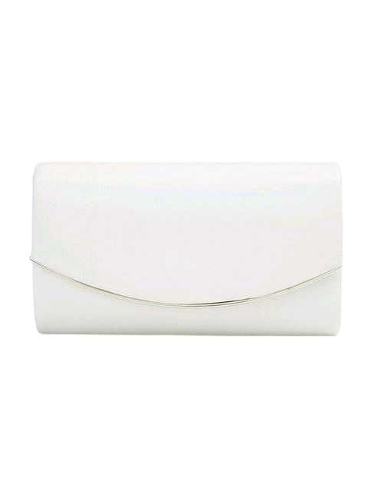Code by Lifestyle White Shimmer Clutch