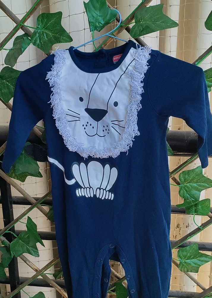 Baby Lion Blue Onesie