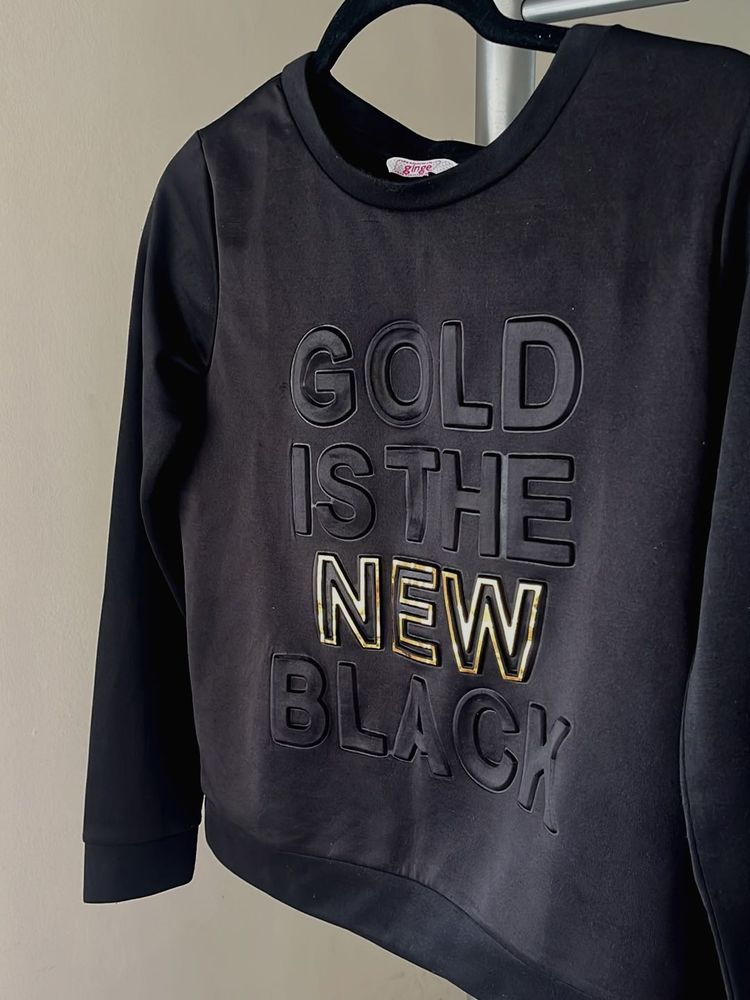 Black Graphic Full Sleeve tshirt