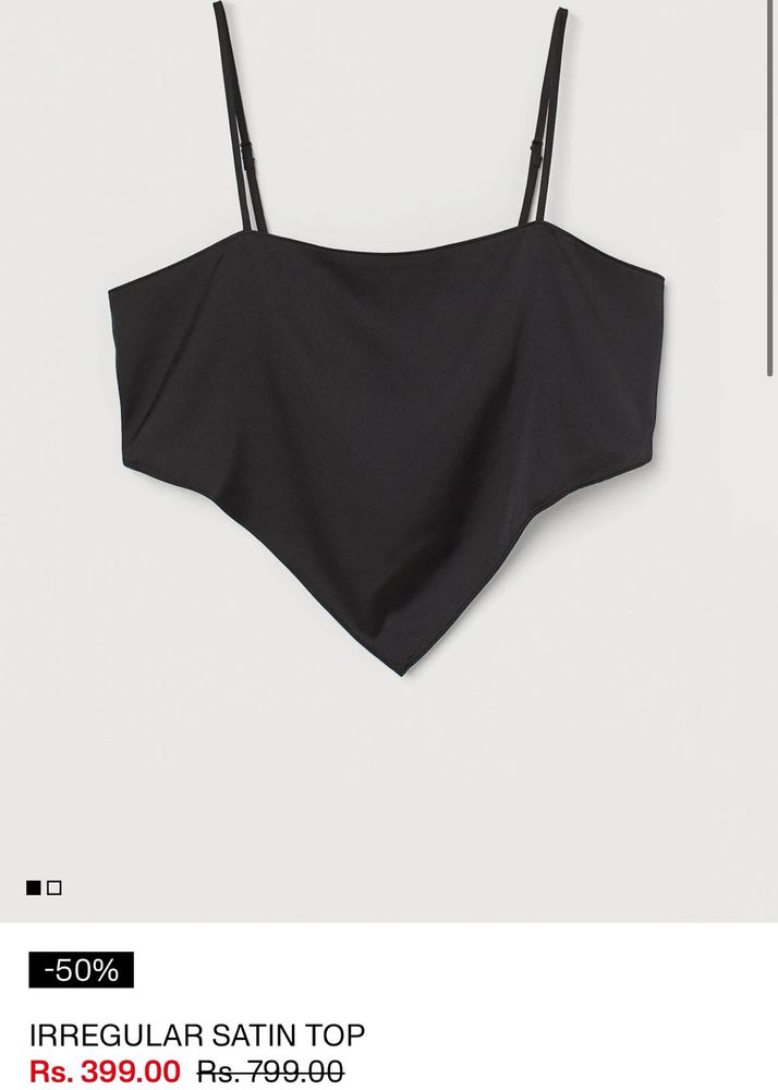 Black Satin Cami Top