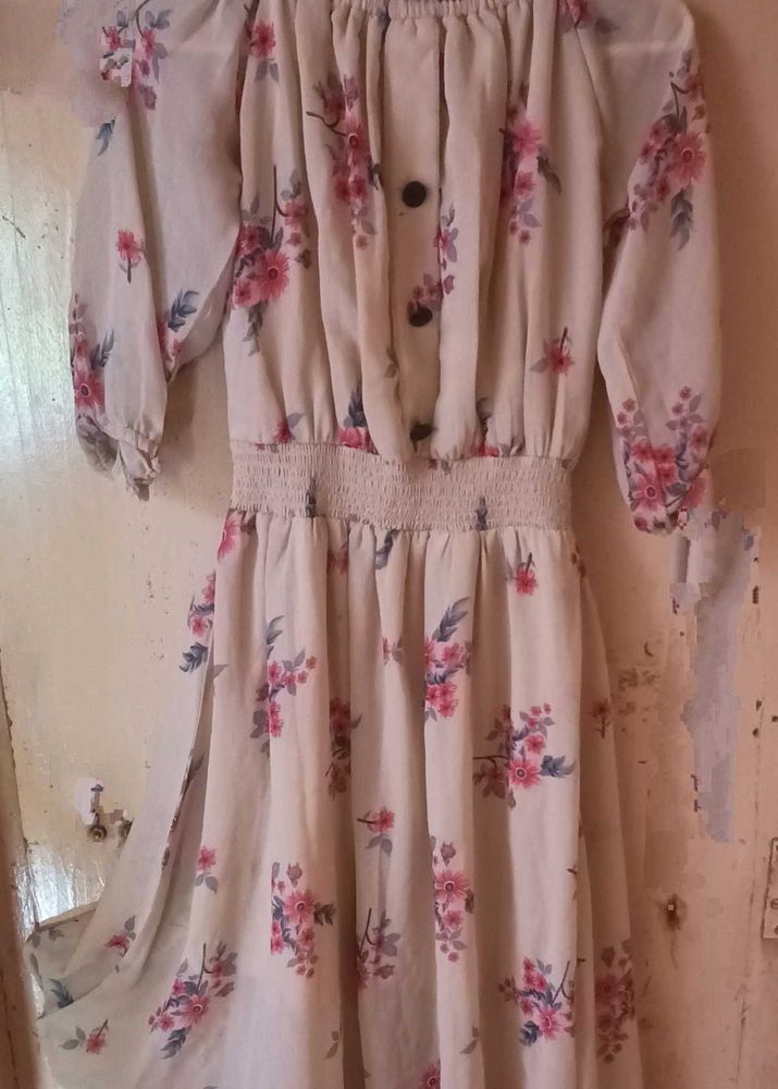 Floral Print Off-Shoulder Dress