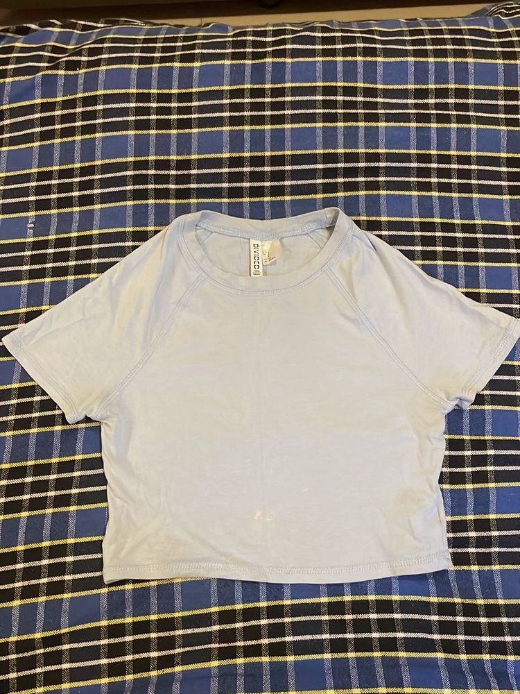 Light Blue Crop Top