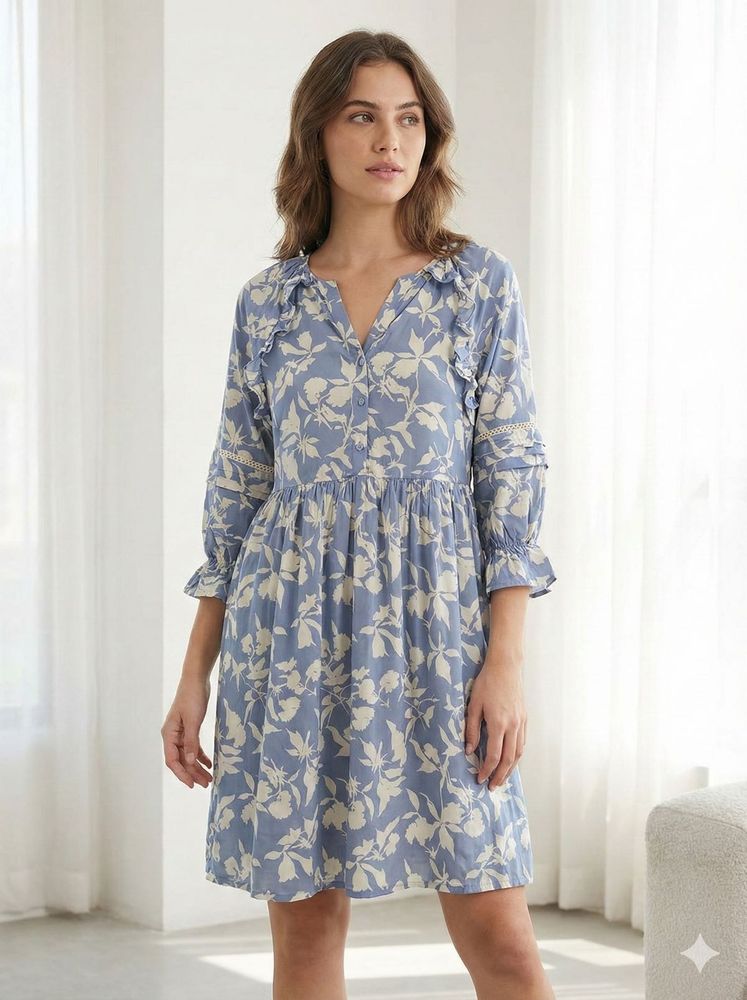 Floral Print Mini Dress