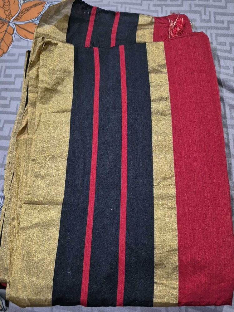 Elegant Striped Saree