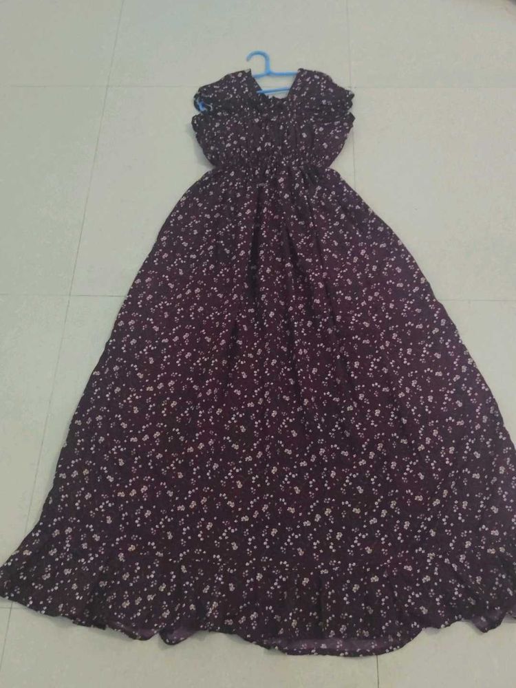 Floral Maxi Dress With Capri