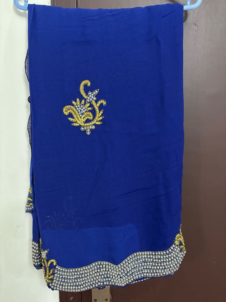 Blue Colour  Saree